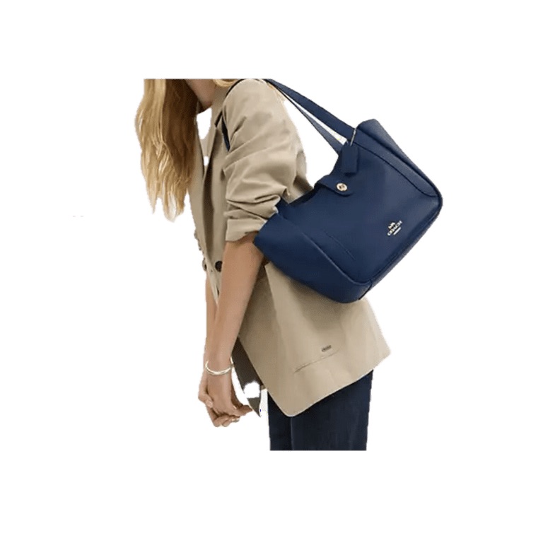 Coach Blue Leather Shoulder Tote